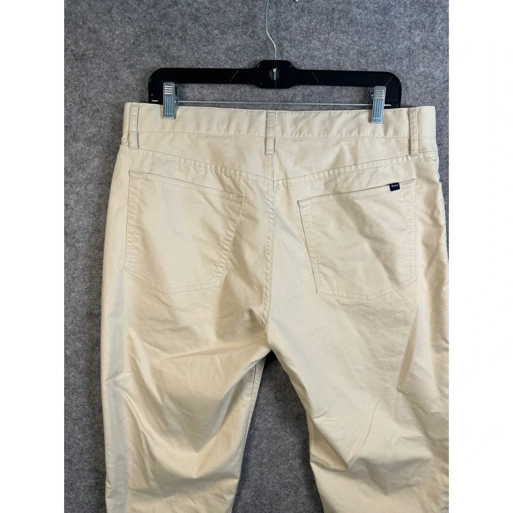 Polo Golf‎ Ralph Lauren Mens Khaki Tan Tailored Fit Stretch Chino Pants 33/32